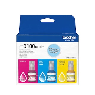 Foto 3 | Kit 3 Tintas Color Brother Btd100cl3pk Ultra Rendimiento