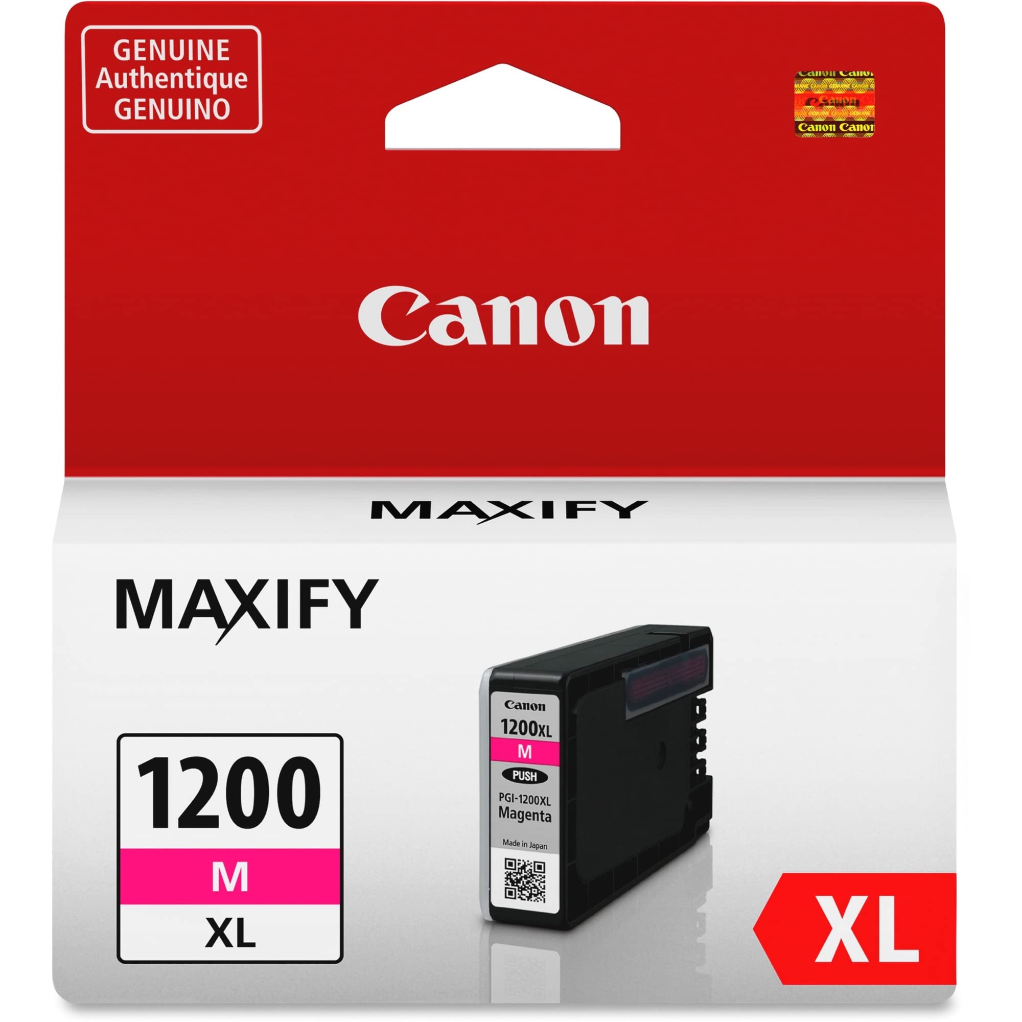 Foto 2 pulgar | Depósito De Tinta Canon Pgi-1200xl Magenta Genuino Para Impresoras - Venta Internacional.