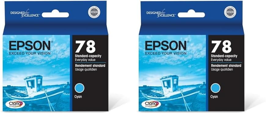 Foto 2 pulgar | Cartucho De Tinta Epson 78 Claria Hi-definition Cyan T078220 X2 - Venta Internacional.