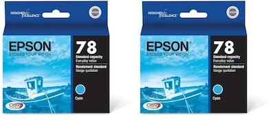 Foto 1 | Cartucho De Tinta Epson 78 Claria Hi-definition Cyan T078220 X2 - Venta Internacional.