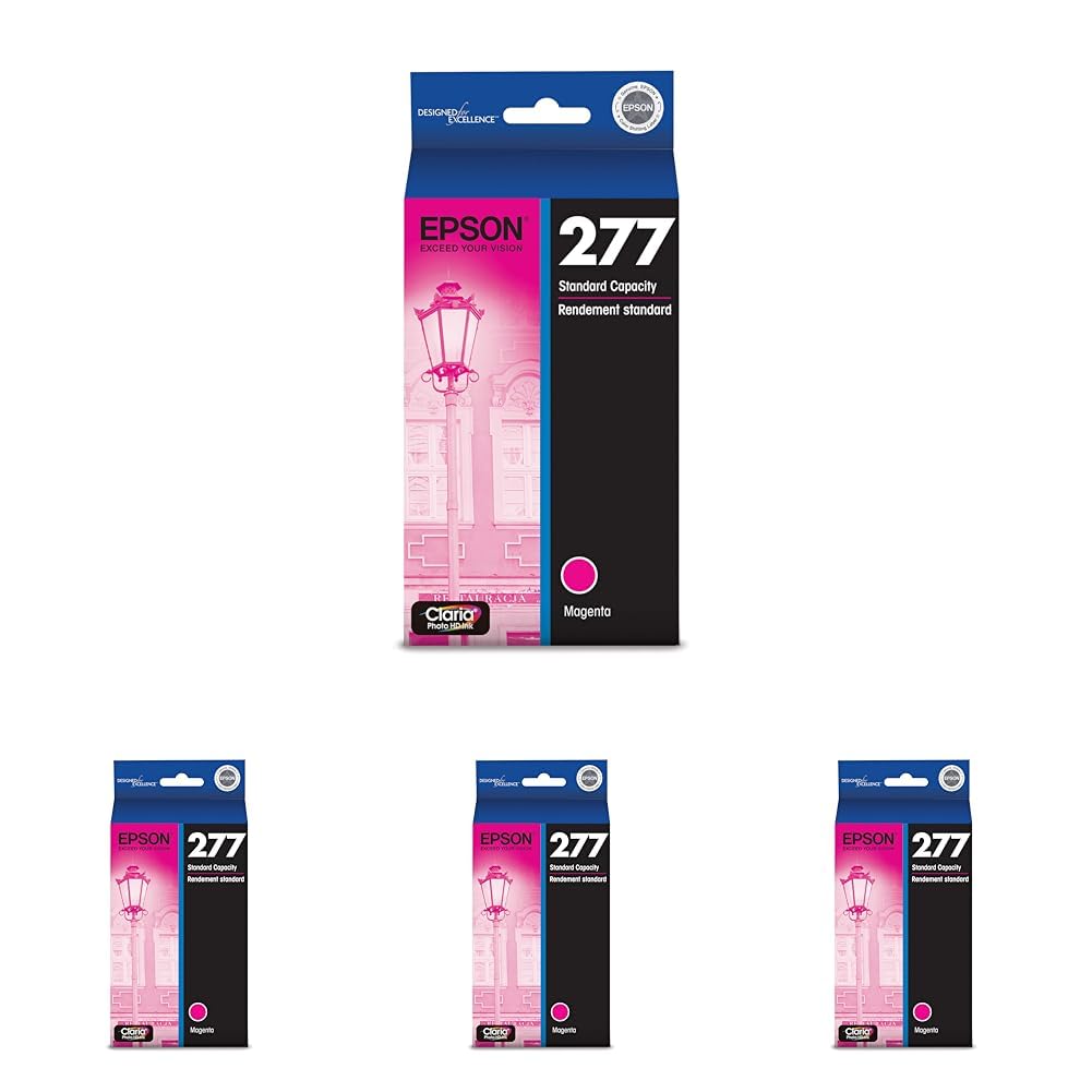 Foto 2 pulgar | Cartucho De Tinta Epson 277 Claria Photo Hd Magenta (t277320) X4 - Venta Internacional.