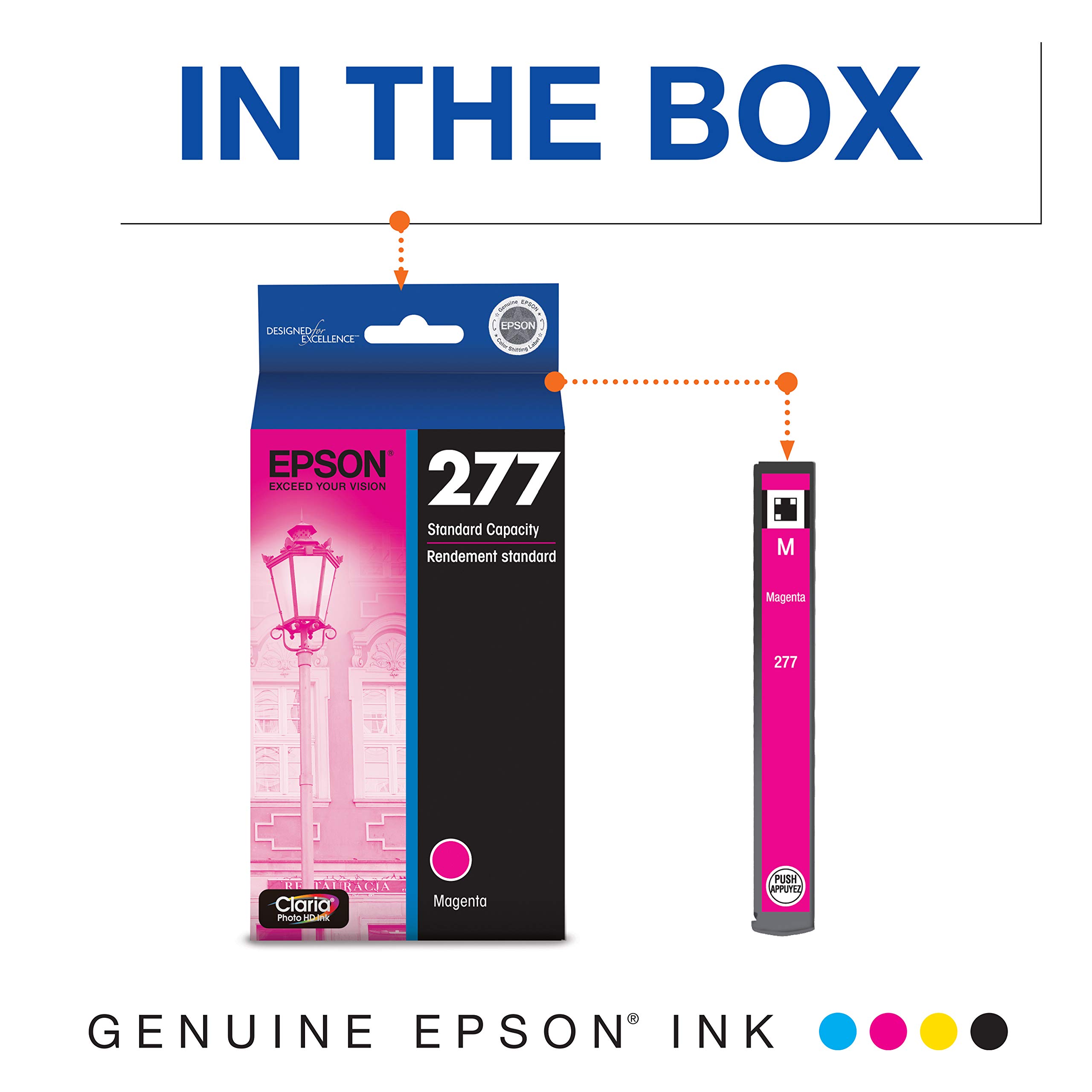 Foto 3 pulgar | Cartucho De Tinta Epson 277 Claria Photo Hd Magenta (t277320) X4 - Venta Internacional.