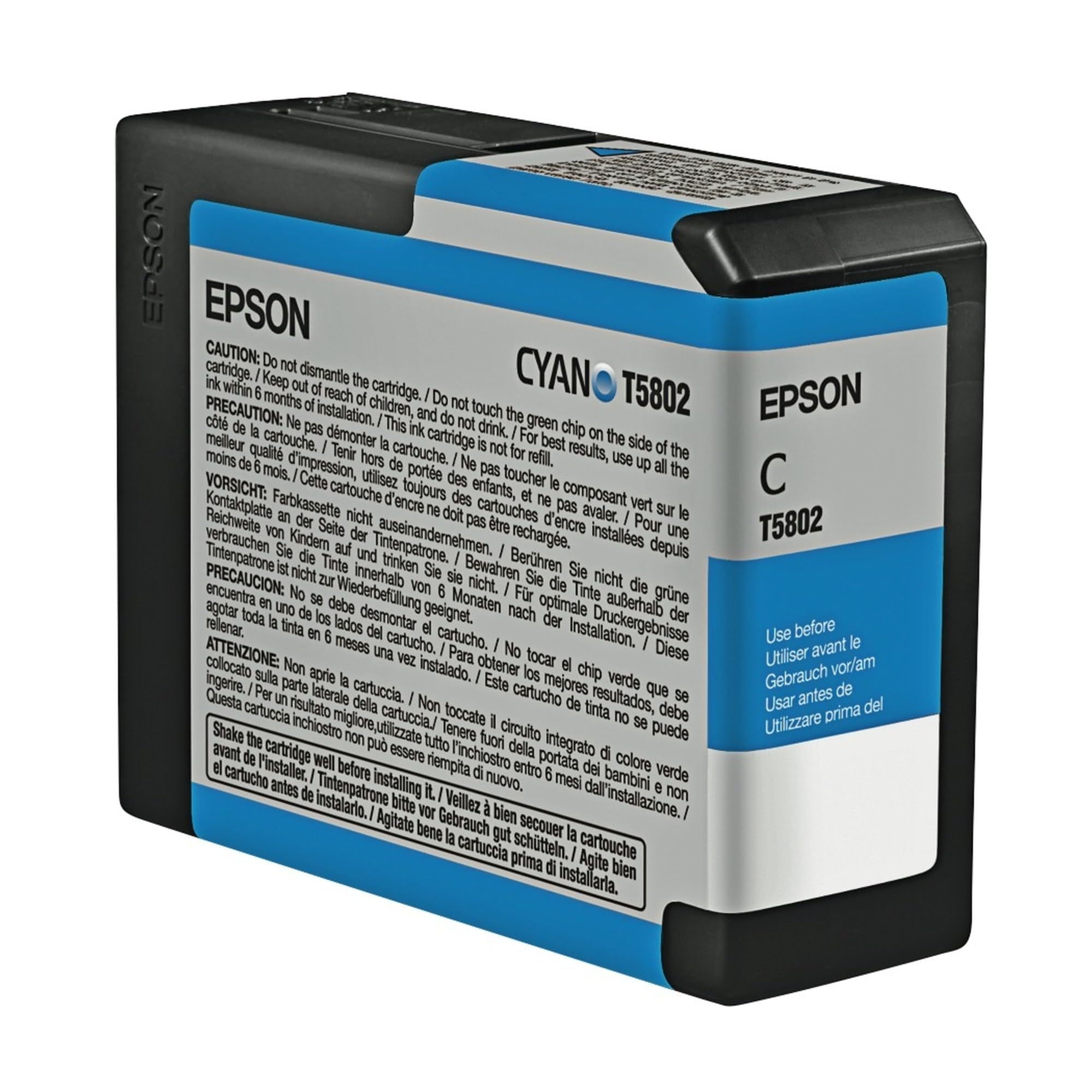 Foto 2 pulgar | Cartucho De Tinta Epson T5802 Ultrachrome K3 Cyan Para Stylus Pro 3800 Y 3880 - Venta Internacional.