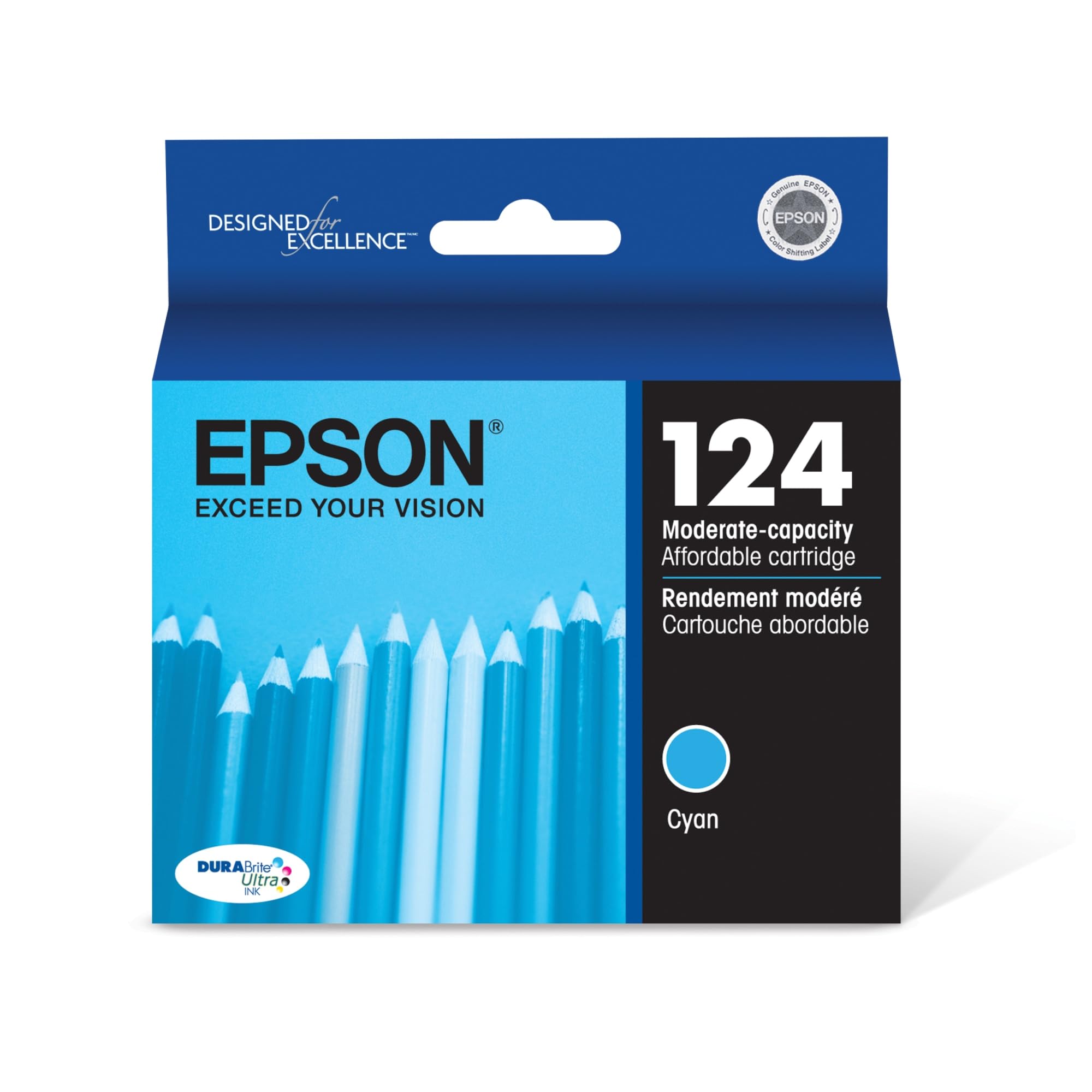 Cartucho De Tinta Epson 124 Durabrite Ultra Cyan T124220-s - Venta Internacional.
