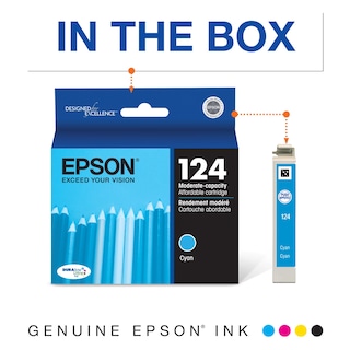 Foto 2 | Cartucho De Tinta Epson 124 Durabrite Ultra Cyan T124220-s - Venta Internacional.