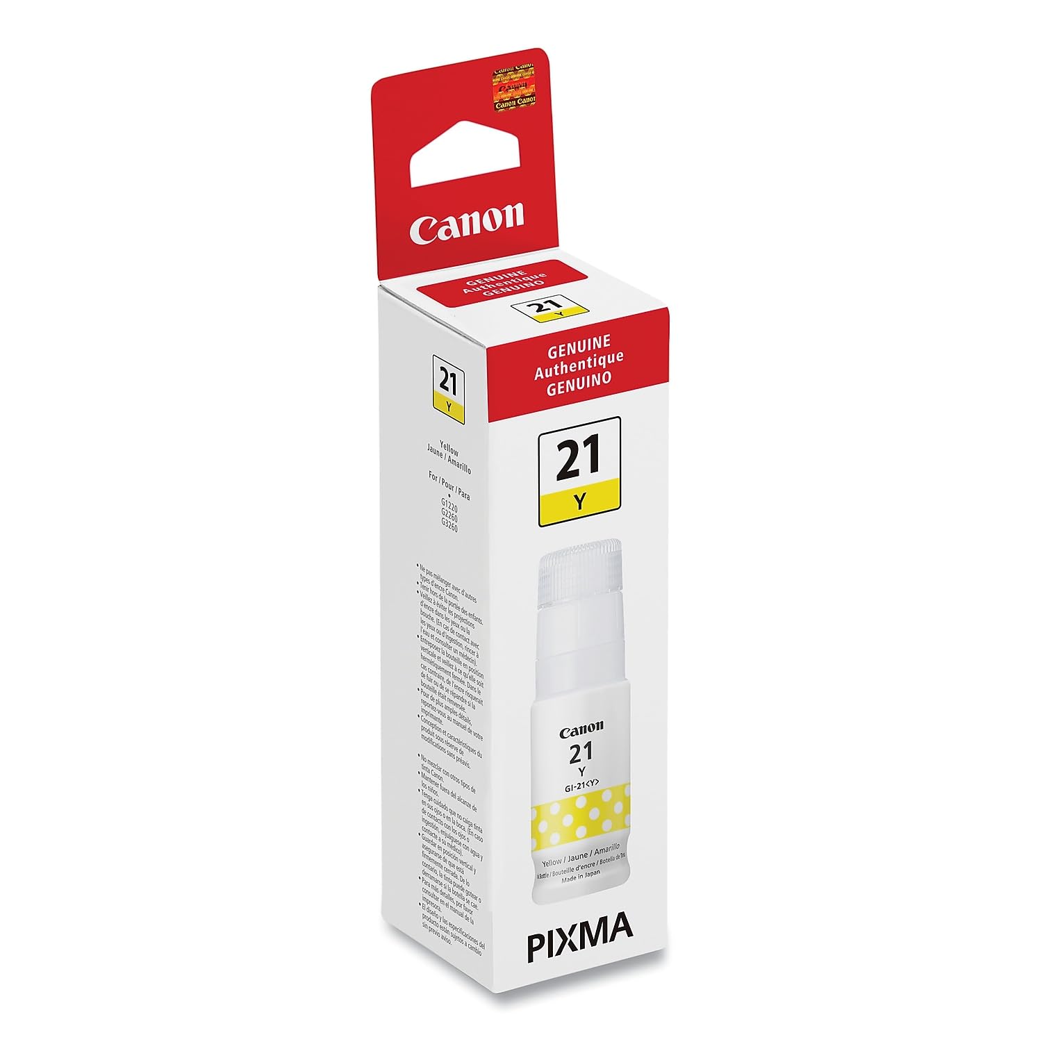 Foto 2 | Botella De Tinta Amarilla Canon Gi-21 Compatible Con G3260, G2260 Y G1220 - Venta Internacional.