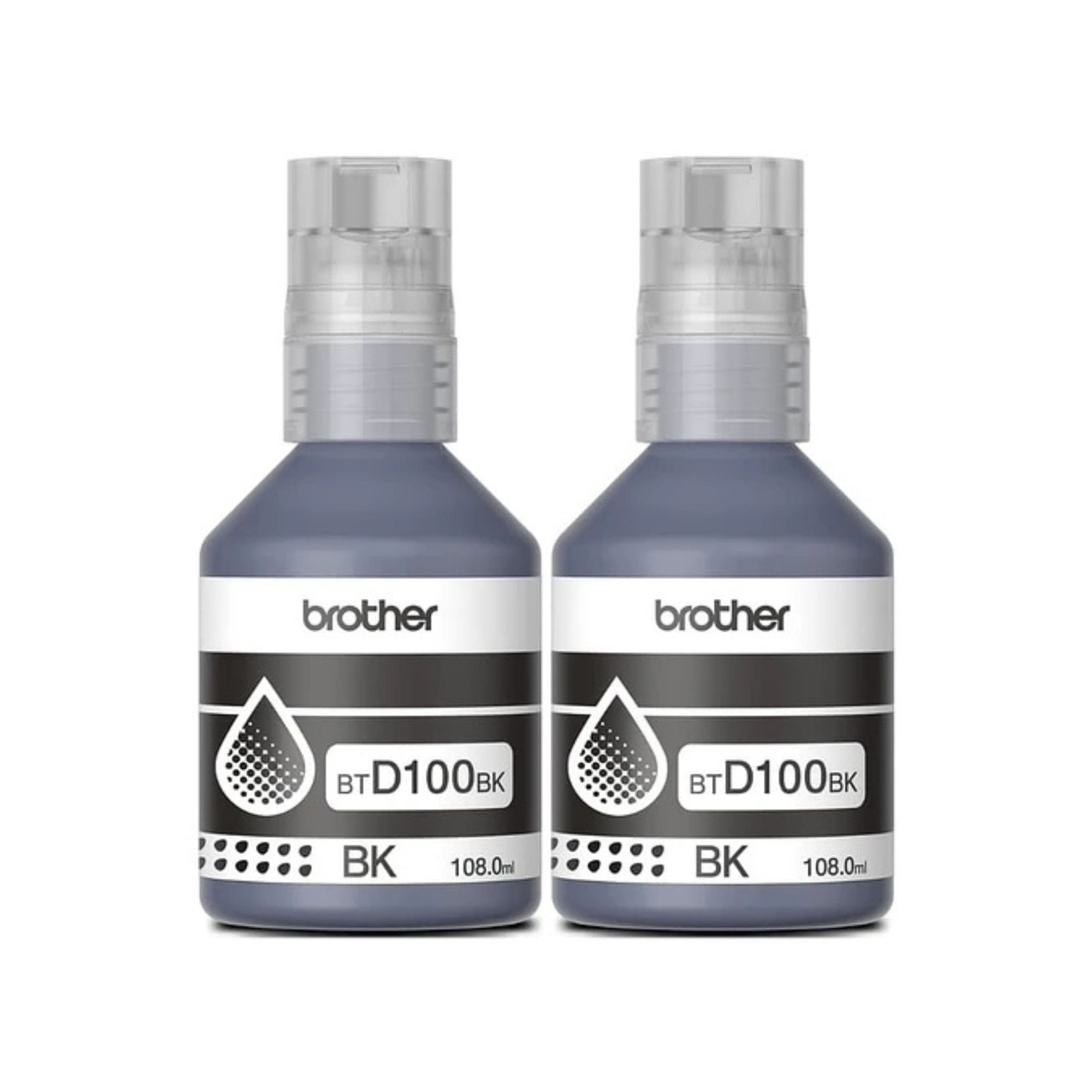 Foto 2 pulgar | 2 Pack - Botella De Tinta Brother Btd100bk Para 7,500 Páginas, Negro