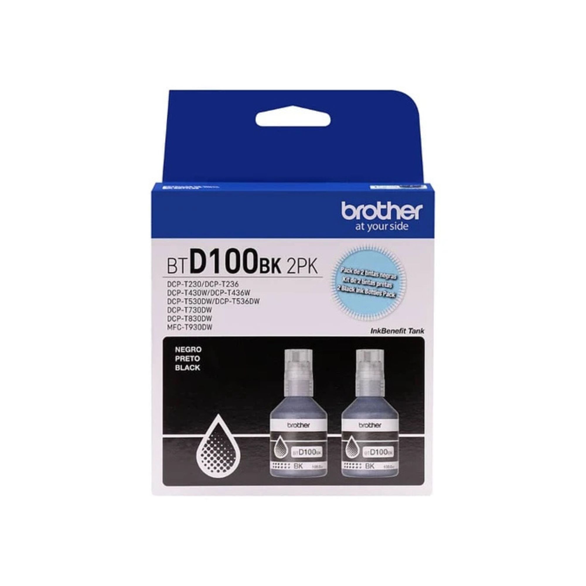 Foto 4 pulgar | 2 Pack - Botella De Tinta Brother Btd100bk Para 7,500 Páginas, Negro