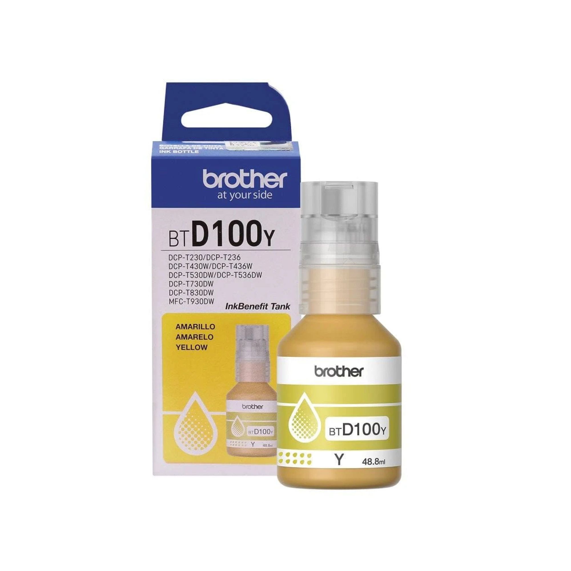 Botella De Tinta Brother Btd100 Para 5,000 Páginas, Amarillo
