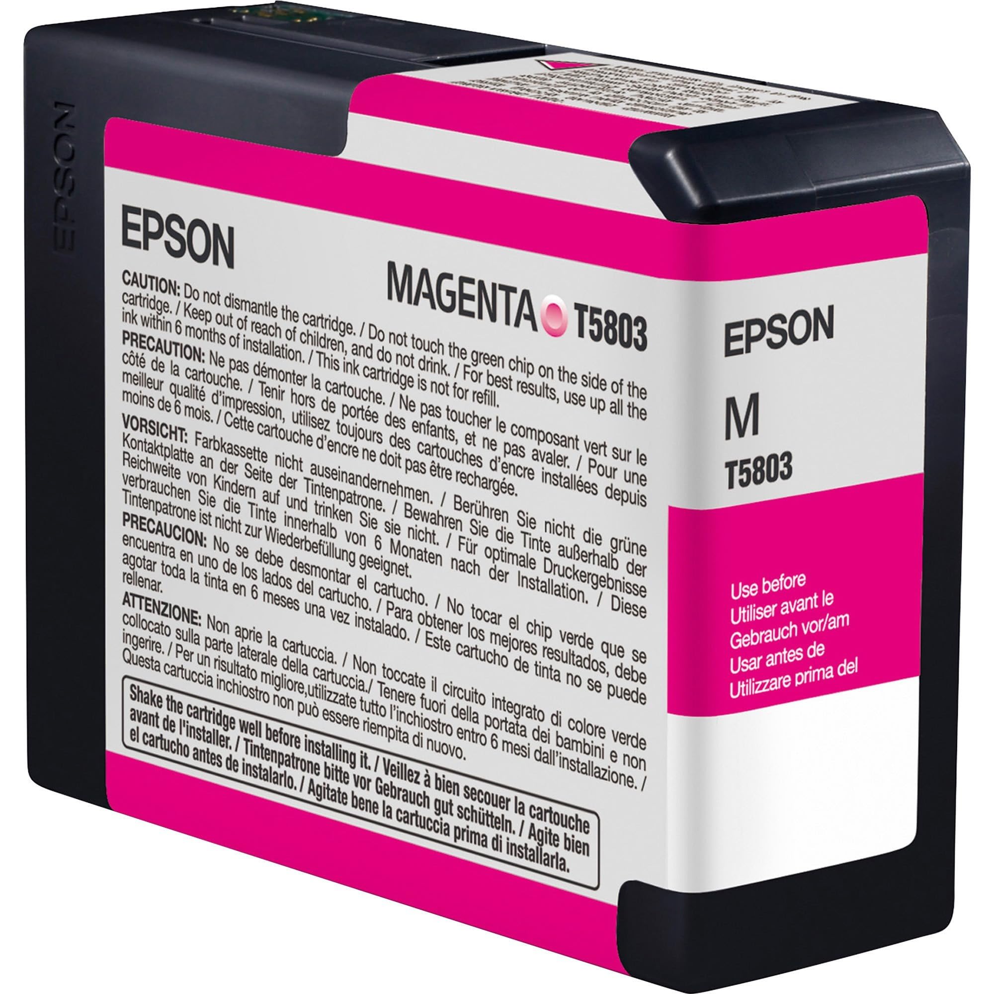 Cartucho De Tinta Epson T580a Ultrachrome K3 Vivid Magenta - Venta Internacional.