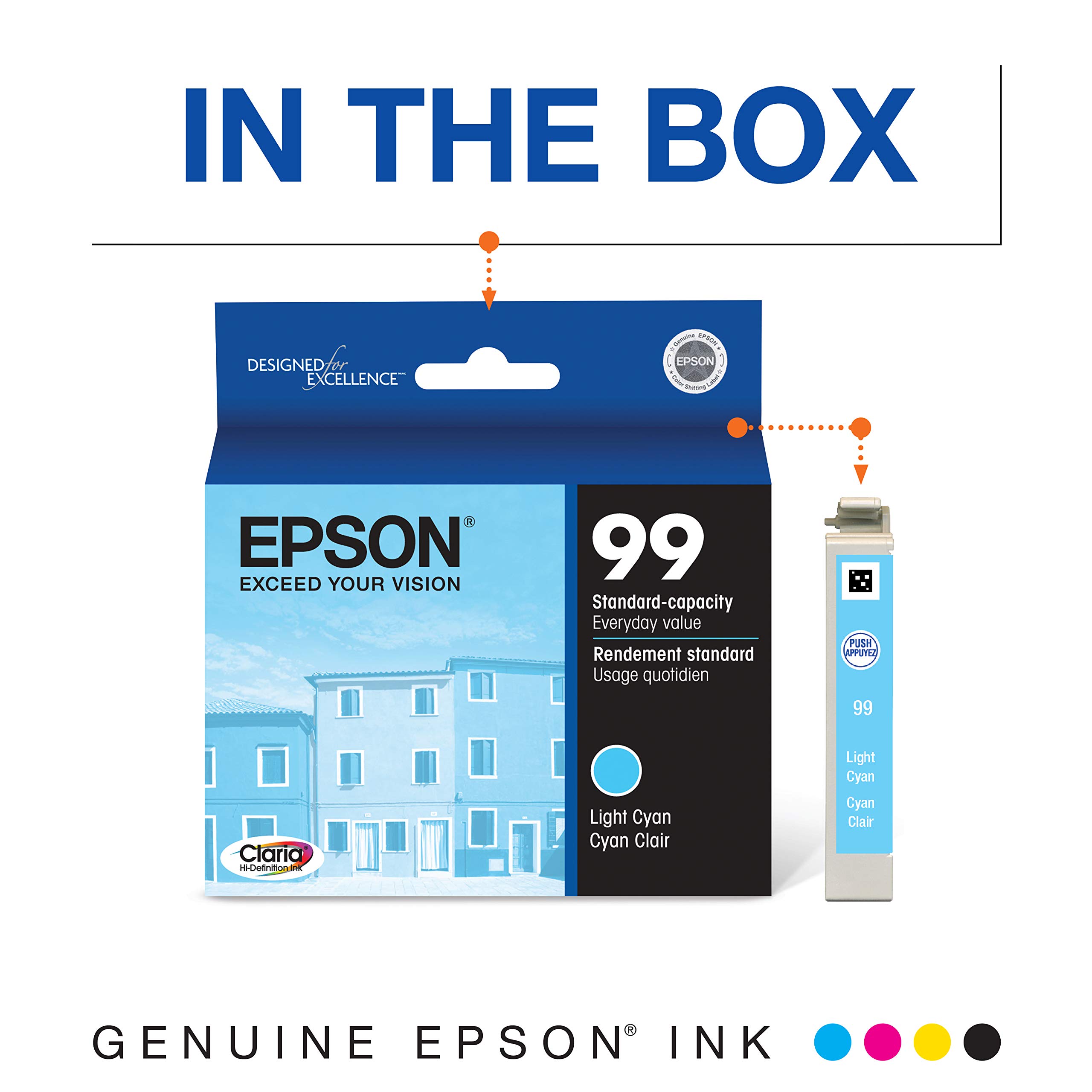 Foto 3 pulgar | Cartucho De Tinta Epson 99 Claria Hi-definition Light Cyan T099520-s - Venta Internacional.
