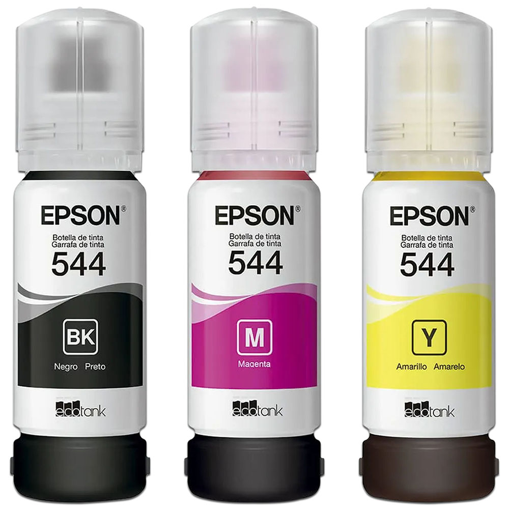 Foto 2 pulgar | Kit De Botellas De Tintas Epson 544, Color Negro, Magenta Y Amarillo.