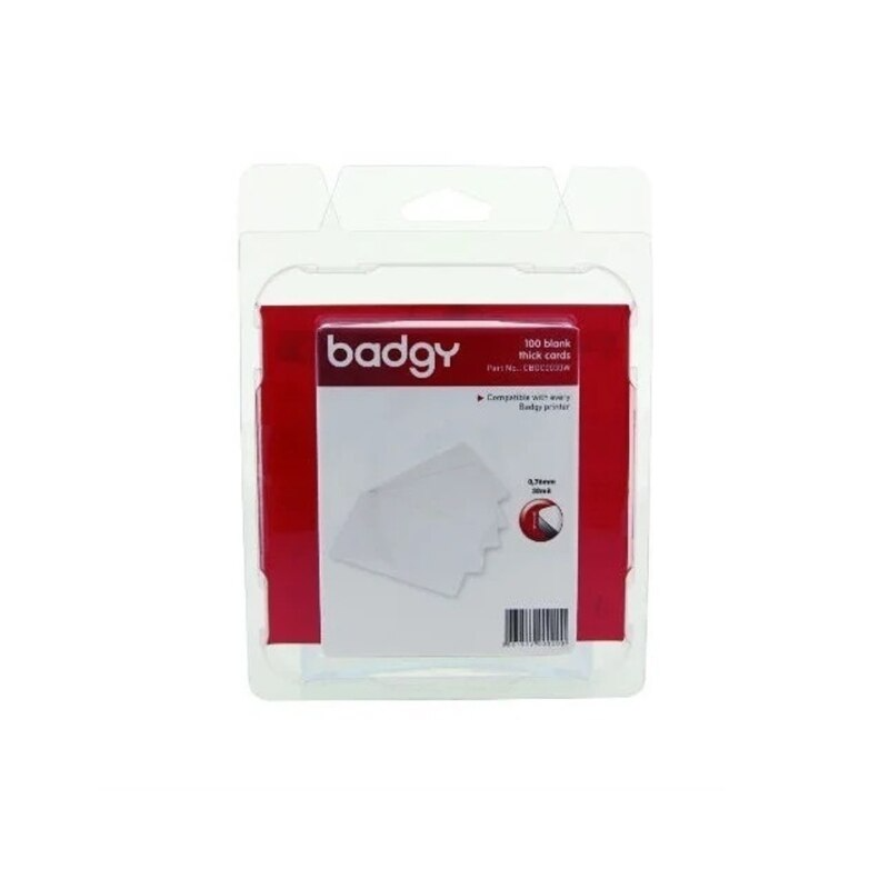Foto 1 | Paquete De Tarjetas Pvc Badgy Blancas 100 Piezas Para Impresoras Badgy Evolis 100 200 Cbgc0020w