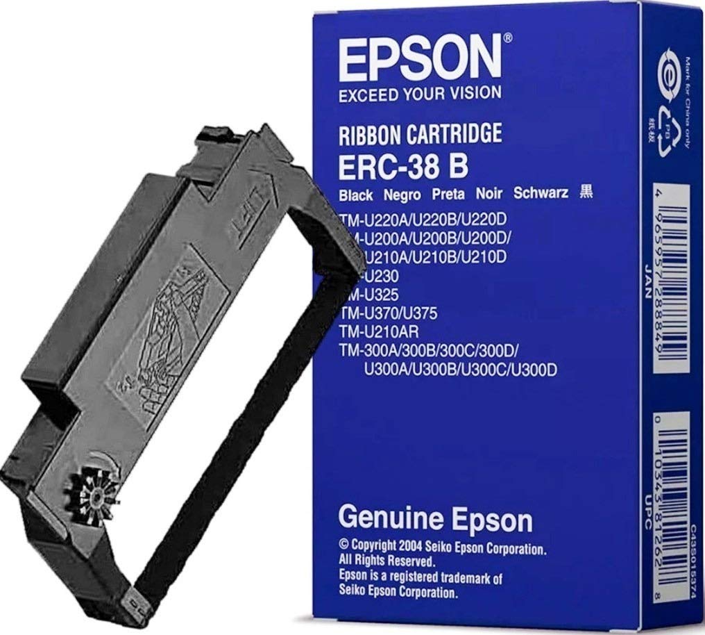 Cinta De Tela Epson Erc-38b Negra Para Tm-u210ar/u230/u325/u3 - Venta Internacional.