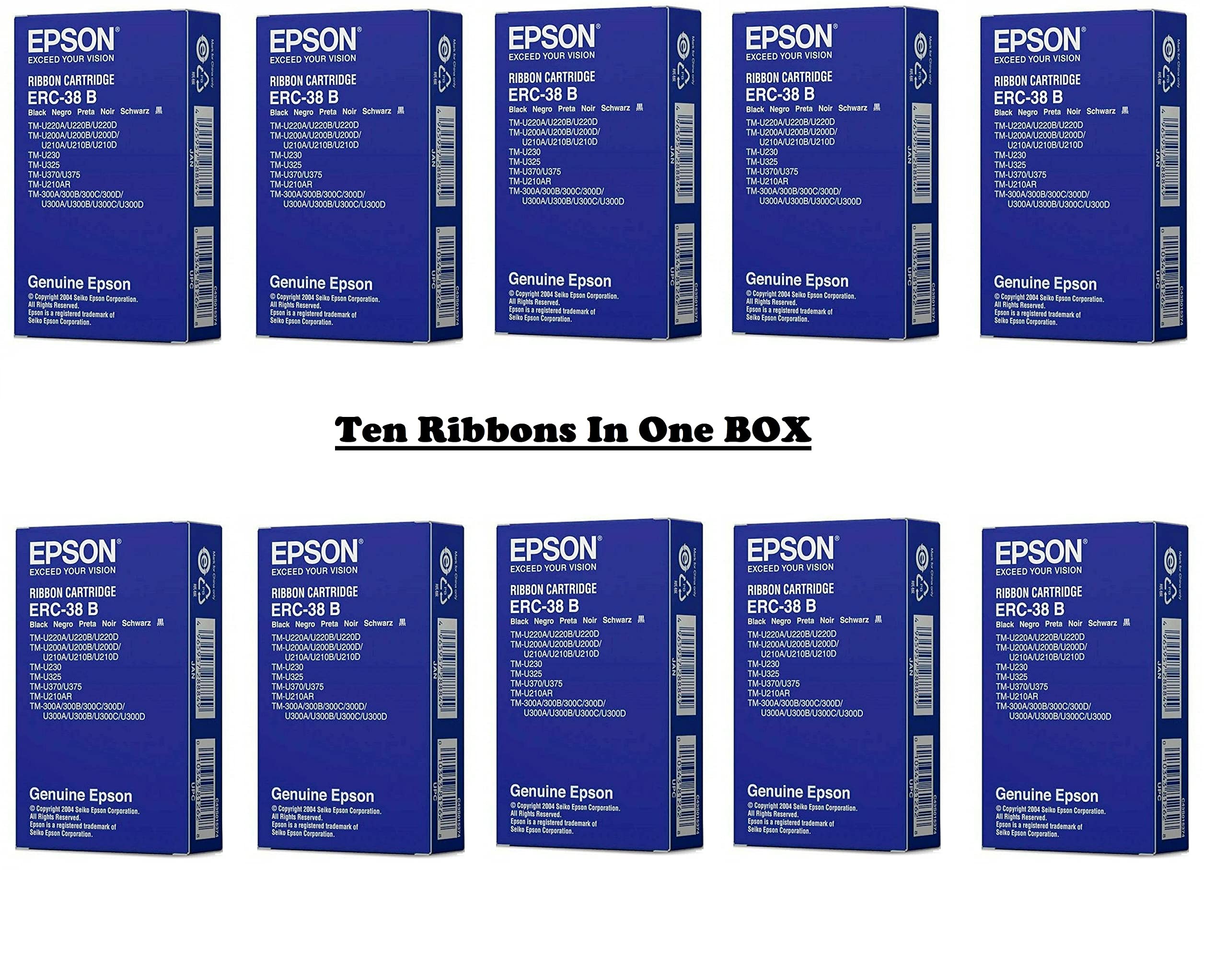 Foto 5 pulgar | Cinta De Tela Epson Erc-38b Negra Para Tm-u210ar/u230/u325/u3 - Venta Internacional.