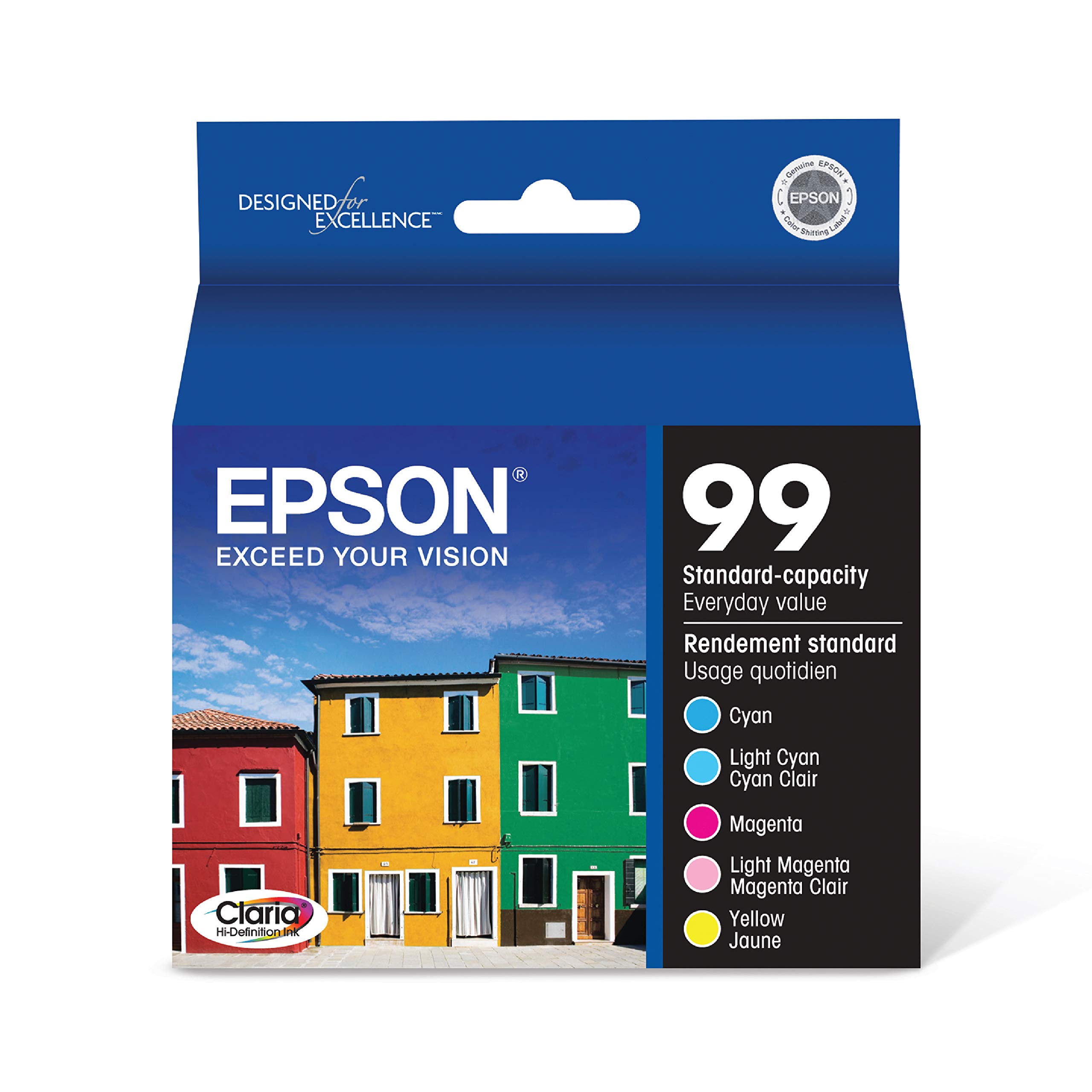 Foto 2 | Cartucho De Tinta Epson T099 Claria Hi-definition Combo De 5 Colores - Venta Internacional.