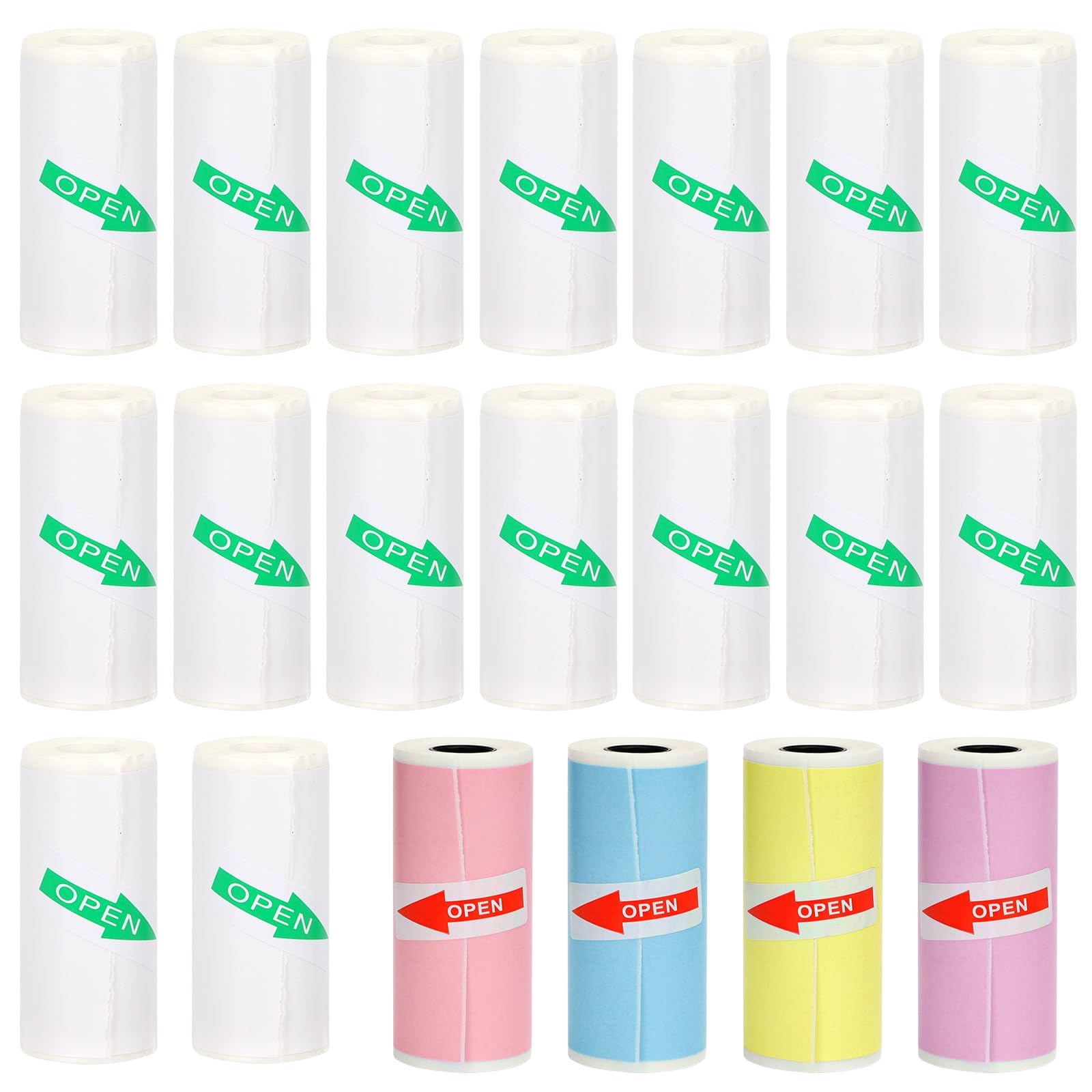 Foto 2 pulgar | Papel Adhesivo Térmico 20 Rollos 57x25 Mm para Phomemo M02/t02 - Venta Internacional