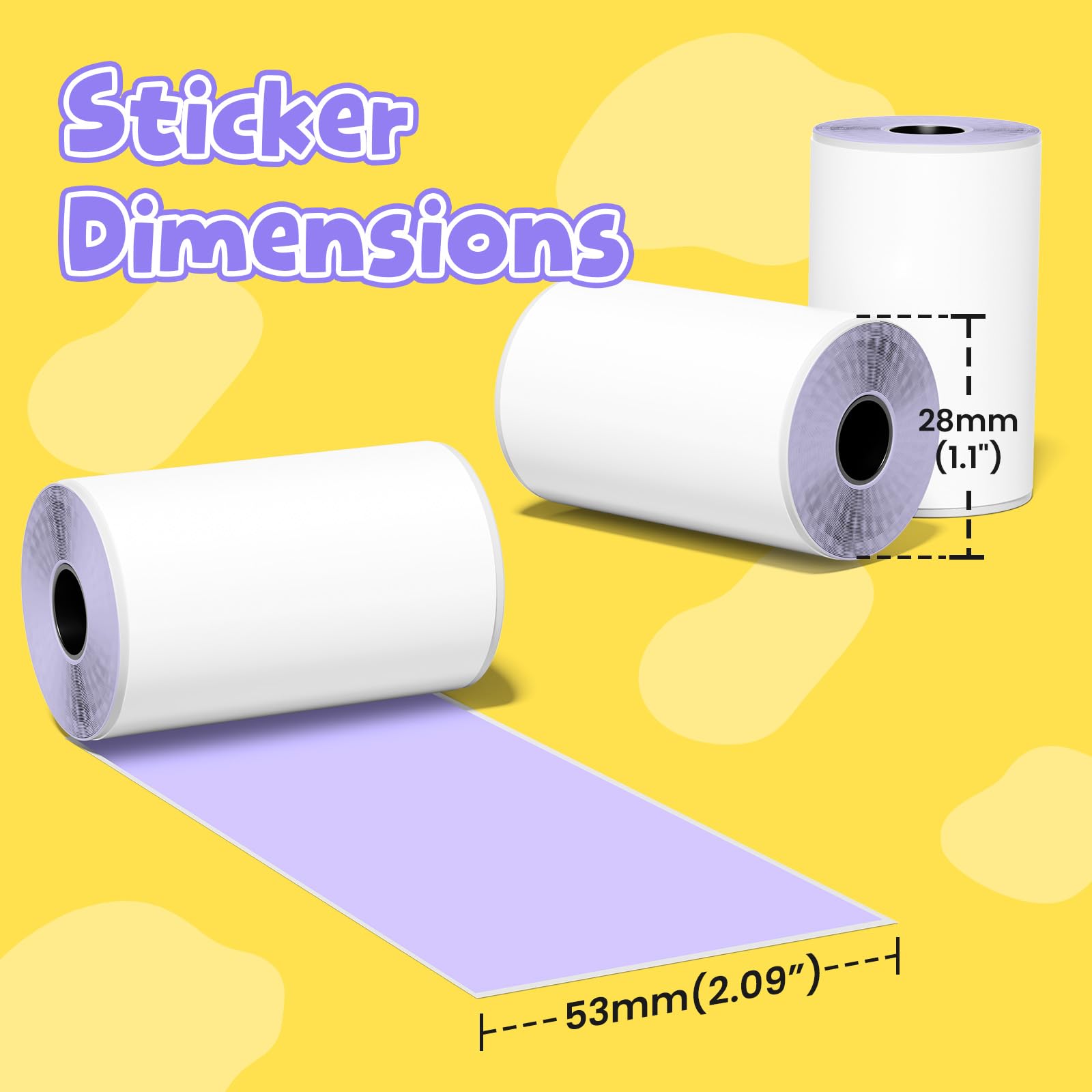 Foto 3 pulgar | Papel Térmico Phomemo Purple Autoadhesivo Para Impresora M02 - Venta Internacional.