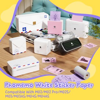 Foto 3 | Papel Térmico Phomemo Purple Autoadhesivo Para Impresora M02 - Venta Internacional.