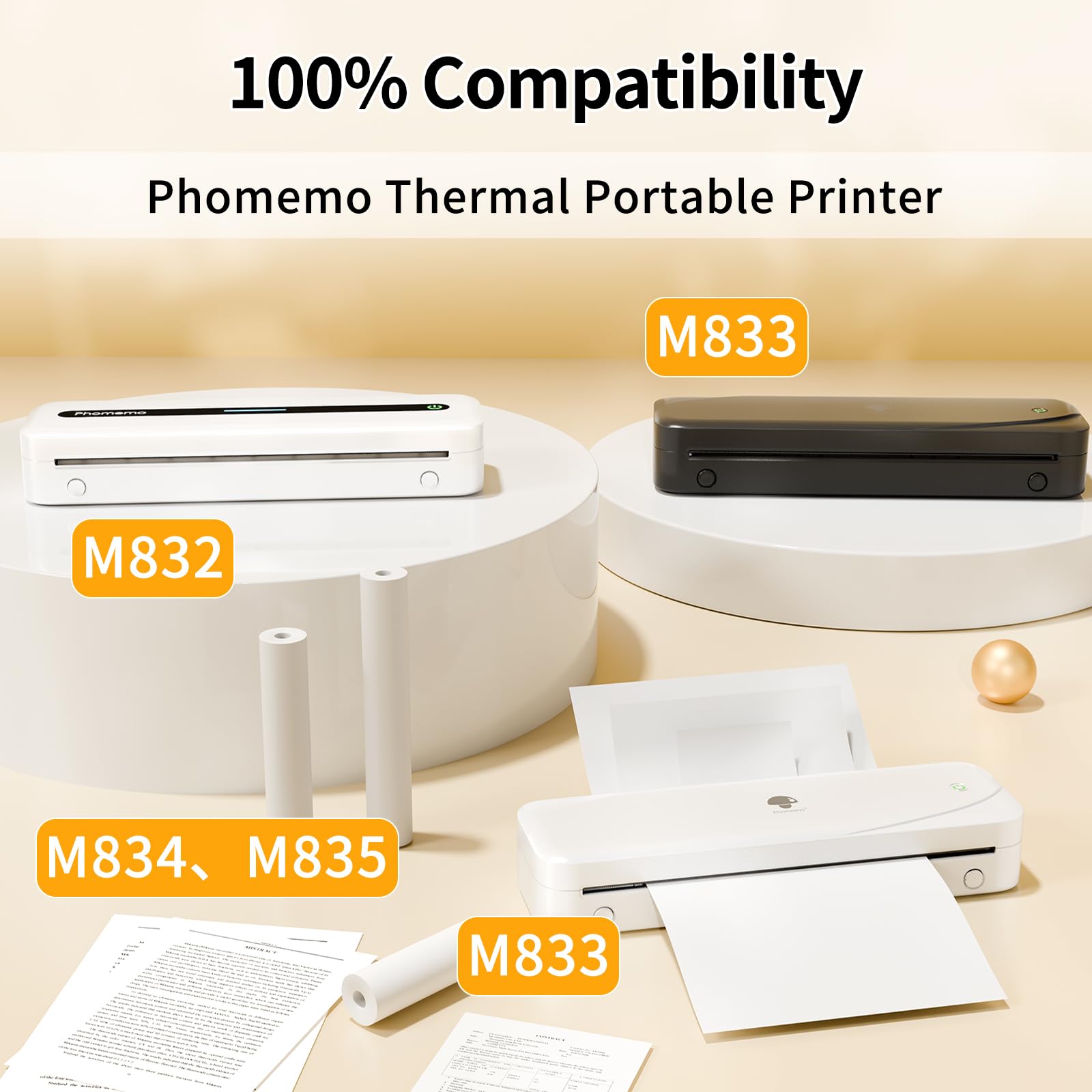 Foto 3 pulgar | Papel Para Impresora Térmica Phomemo, Tamaño Carta Estadounidense, 8.5 X 11 Pulgadas, 4 Rollos - Venta Internacional.