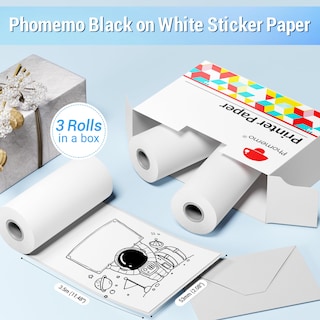 Foto 3 | Etiqueta De Papel Adhesivo Térmico Phomemo White Para Impresora M02 - Venta Internacional.