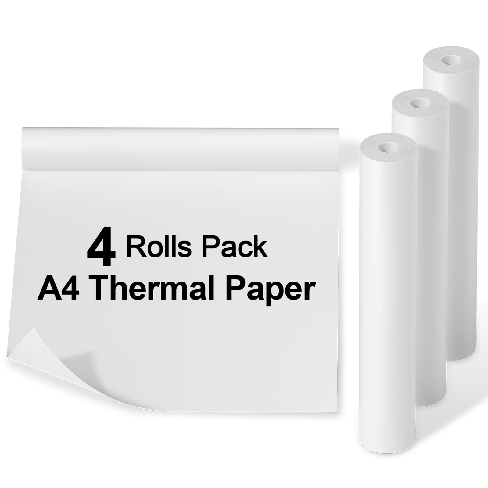 Papel Térmico Phomemo A4 De Secado Rápido, 210 Mm X 6,5 M, 4 Rollos - Venta Internacional.