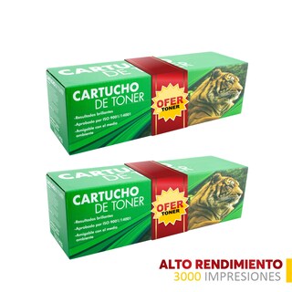 Foto 2 | Tóner Q2612x/12x Compatible con HP Laserjet 1010 1012 1015 1020 Negro 2 PZAS