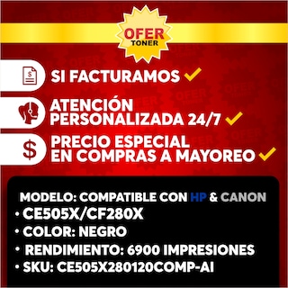 Foto 8 | Tóner 120/119 Compatible con CANON imageCLASS D1100 D1370 D1350 Negro 2 PZAS
