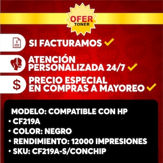 Foto 7 | Drum Negro CF219/19A Compatible con HP M102A M102W MFP M130A MFP 130FW