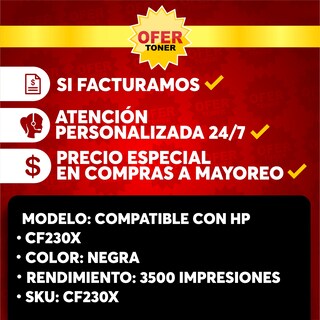 Foto 8 | Tóner Negro Cf230x/30x con Chip Compatible con Canon M203dw M203dn M227fdw M227sdn 2 PZAS