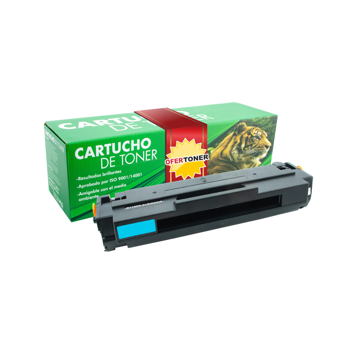 Tóner Negro W1105x/105x sin Chip Compatible con HP 107mfp  135mfp 137  w107a