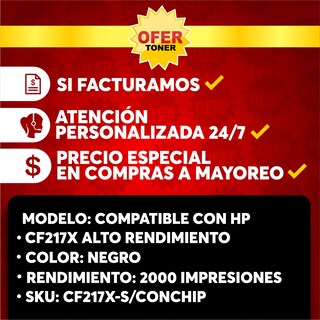 Foto 8 | Tóner CF217X/17X Compatible con HP Laserjet Pro