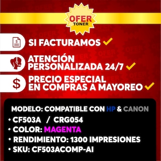 Foto 8 | Tóner Genérico CRG054-M/054-M Compatible con Canon M254dw
