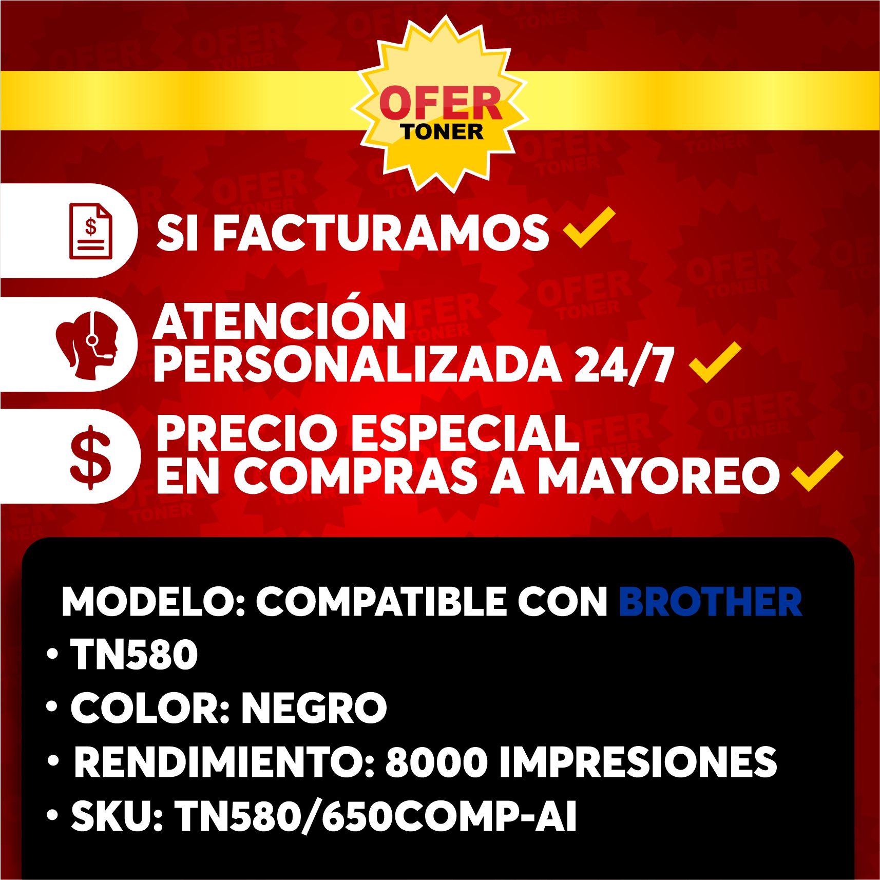 Foto 8 | Tóner Genérico Compatible con Brother