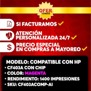Foto 8 | Tóner Magenta Compatible con HP M252dw y M277dw