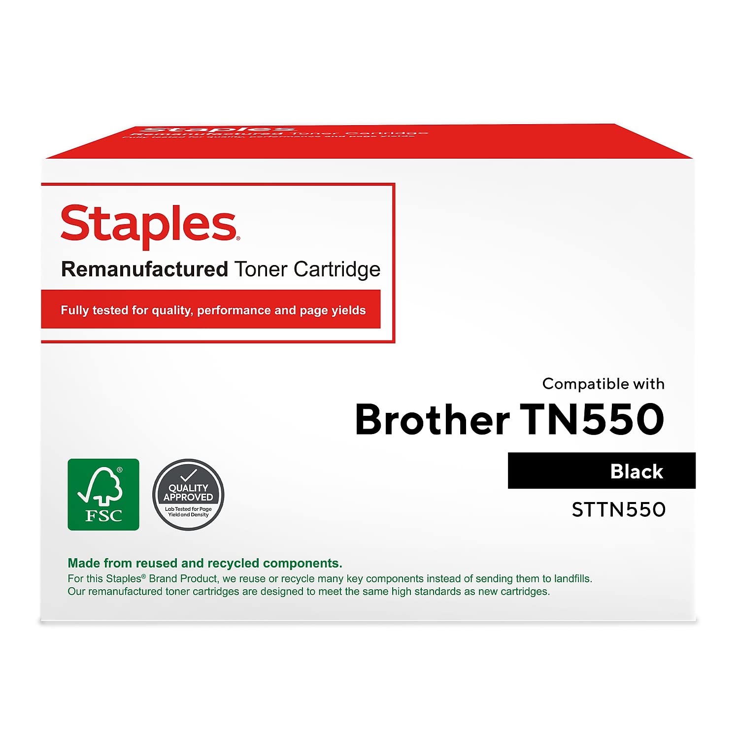 Cartucho De Tóner Staples Remanufacturado Brother Tn-550 Negro - Venta Internacional.