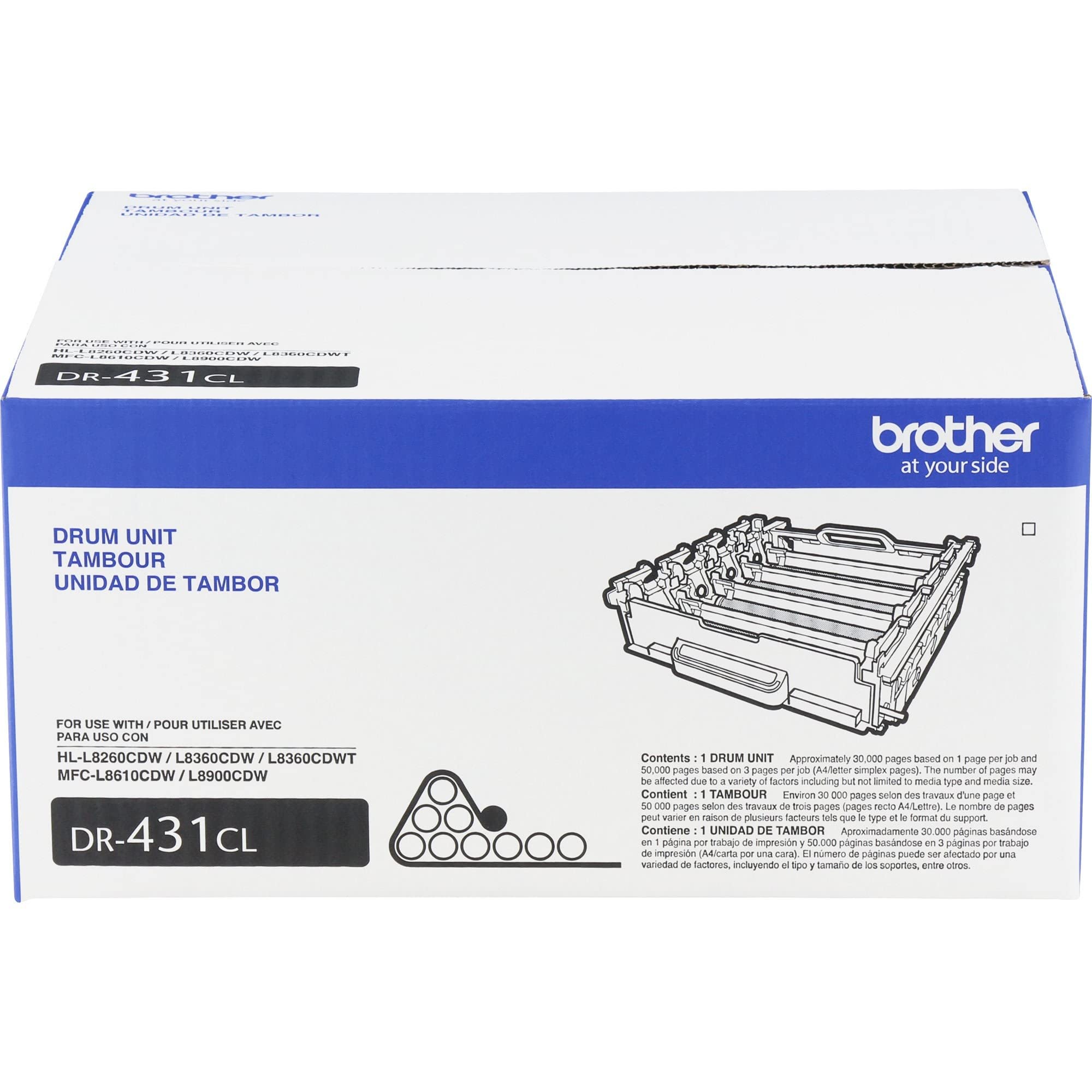 Foto 2 | Unidad De Tambor Brother Dr431cl Para Impresora, Rendimiento De 30 000 Páginas - Venta Internacional.
