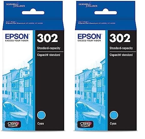 Cartucho De Tinta Epson T302 Claria Premium Cyan Standard (x2) - Venta Internacional.