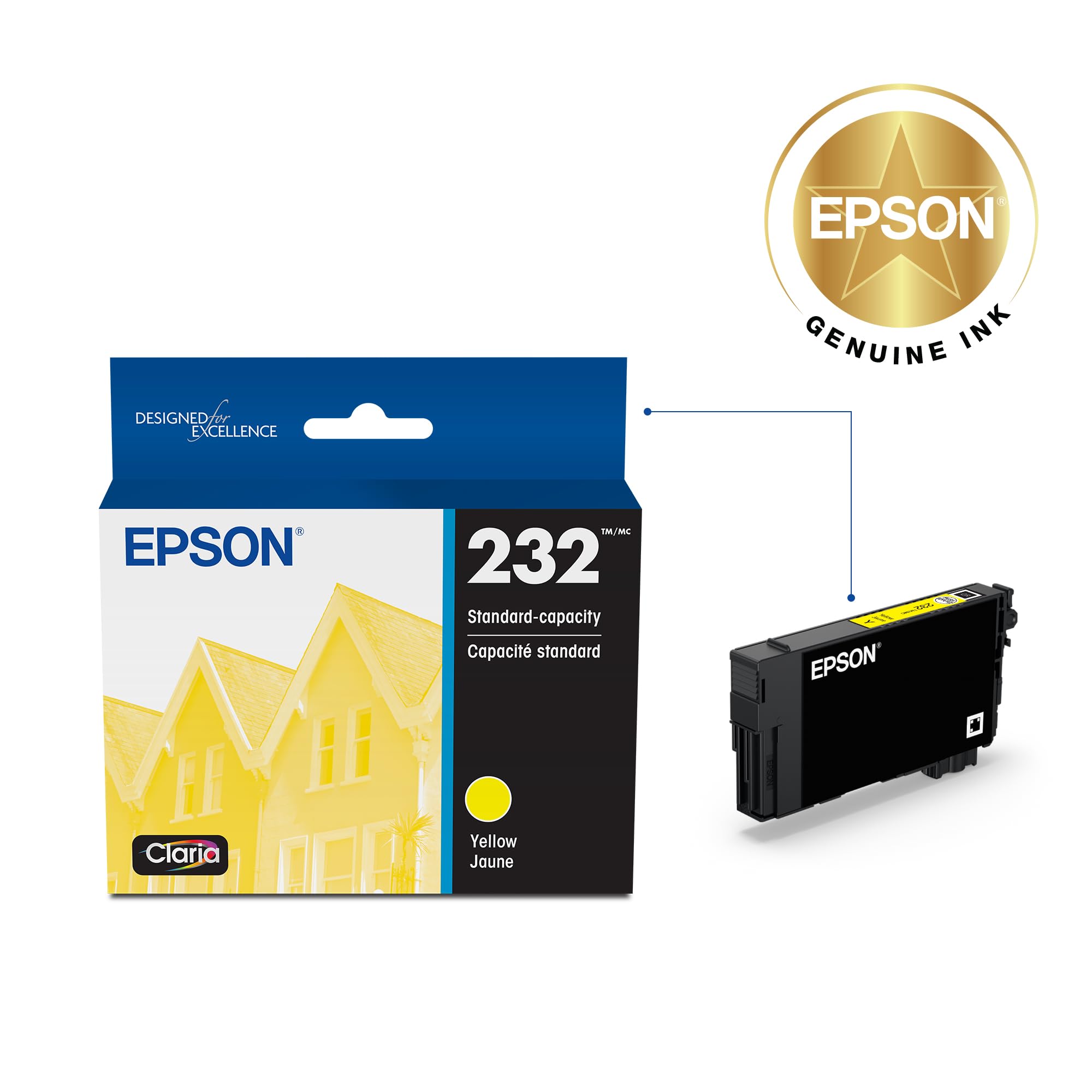 Foto 3 pulgar | Cartucho De Tinta Epson 232 Claria Standard Capacity Amarillo - Venta Internacional.