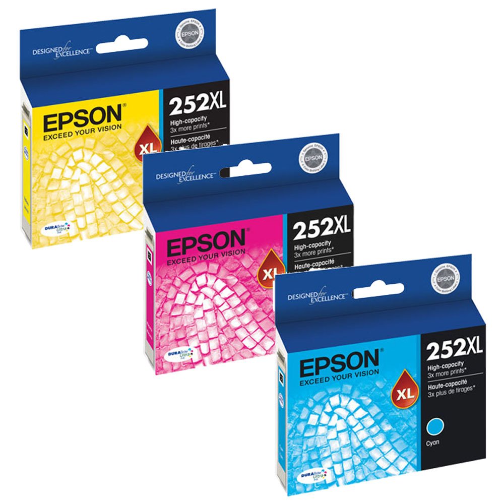 Juego De Cartuchos De Tinta Epson T252xl220 T252xl320 T252xl420 (cmy) - Venta Internacional.
