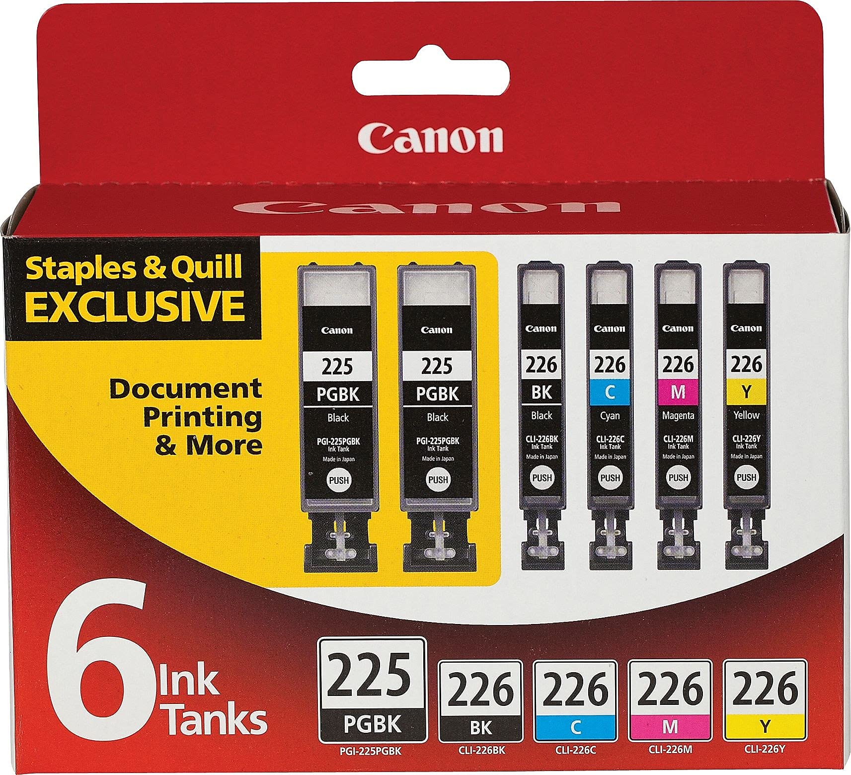 Foto 1 | Cartucho De Tinta Canon Pgi-225/cli-226, Paquete Económico De 6 Colores - Venta Internacional.