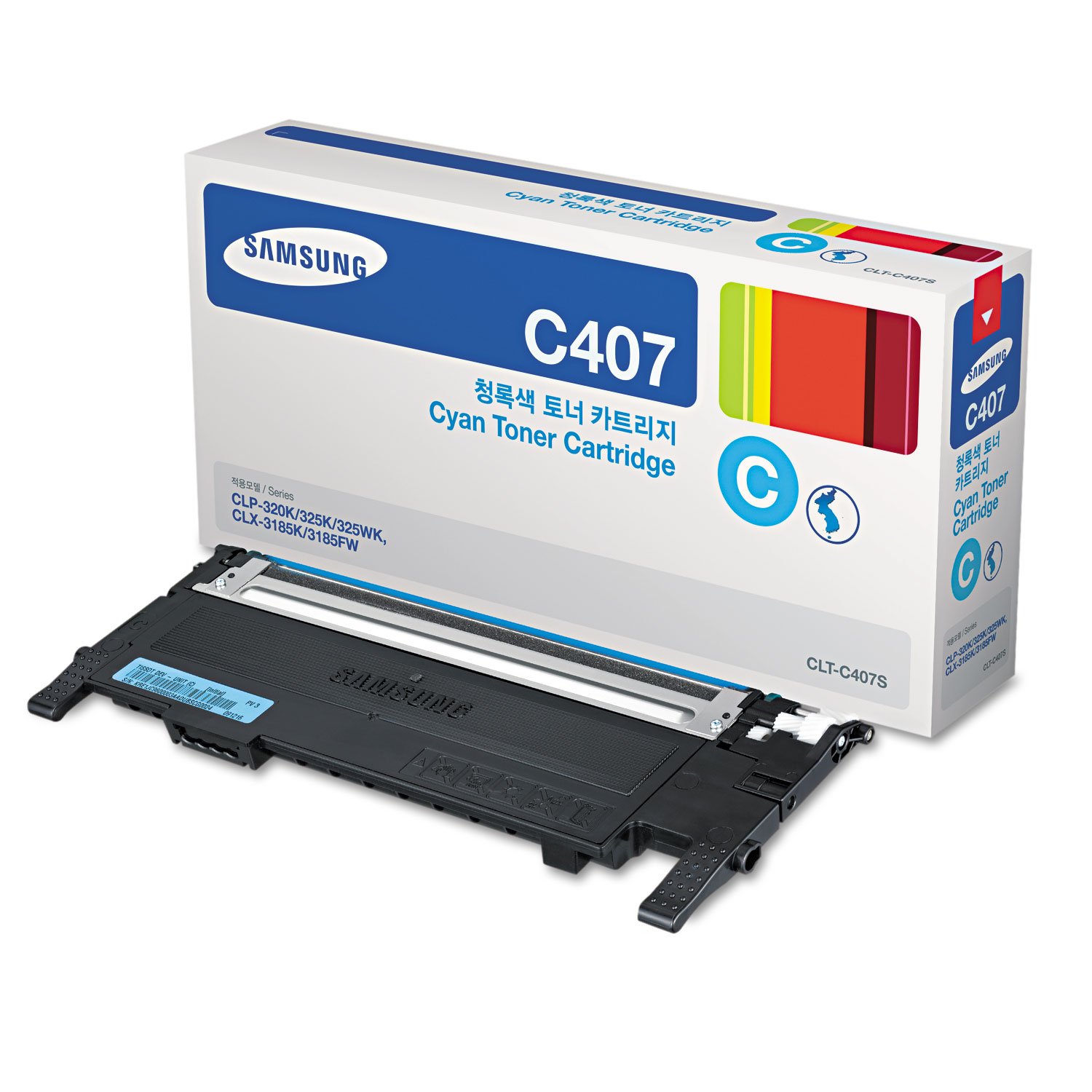 Foto 2 pulgar | Cartucho De Tóner Samsung Clt-c407s Cian Para Clp-325w, Clx-3185fw - Venta Internacional.