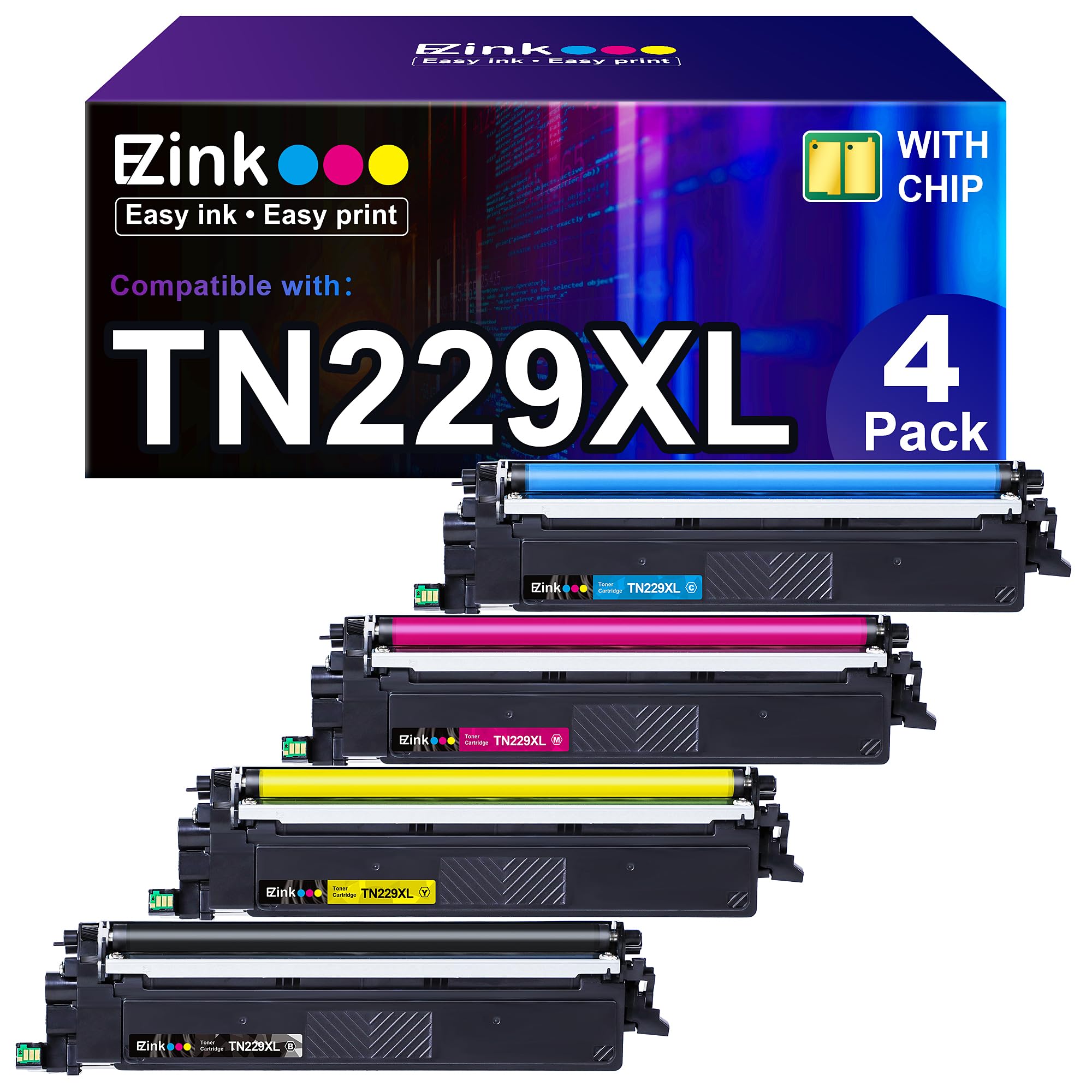 Cartuchos De Tóner E-z Ink Tn229xl Compatibles Con Impresora Brother - Venta Internacional.