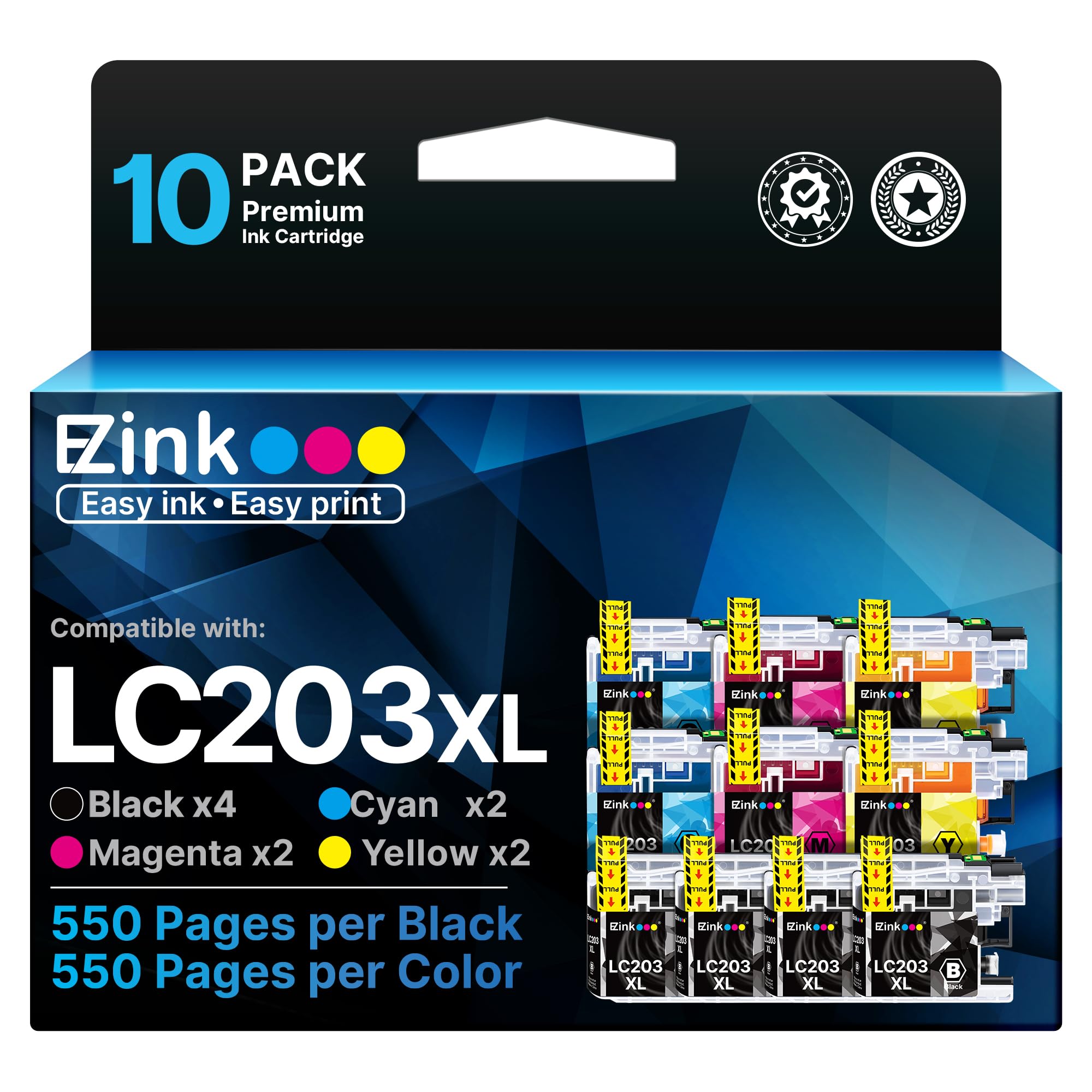 Foto 2 pulgar | Cartuchos De Tinta E-z Ink Lc203xl Compatibles Con Brother Lc203 Xl - Venta Internacional.