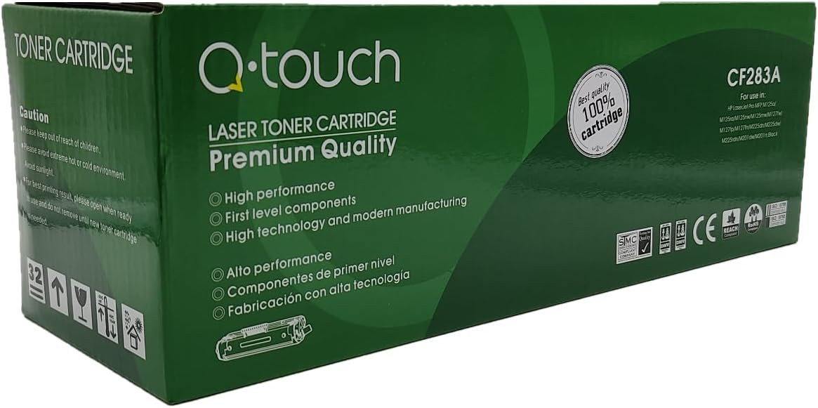 Foto 2 pulgar | Tóner Genérico Q-touch Cf283a Negro Compatible Con Impresoras Hp M125/m127/m201 | Alta Calidad Y Rendimiento