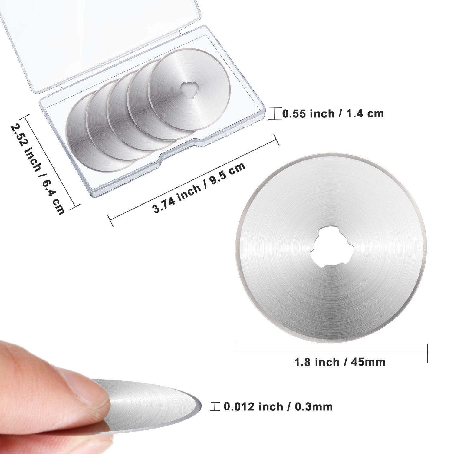 Foto 3 pulgar | Cuchillas De Corte Rotativas De Repuesto, 36 Paquetes, Acero Aleado De 45 Mm - Venta Internacional.