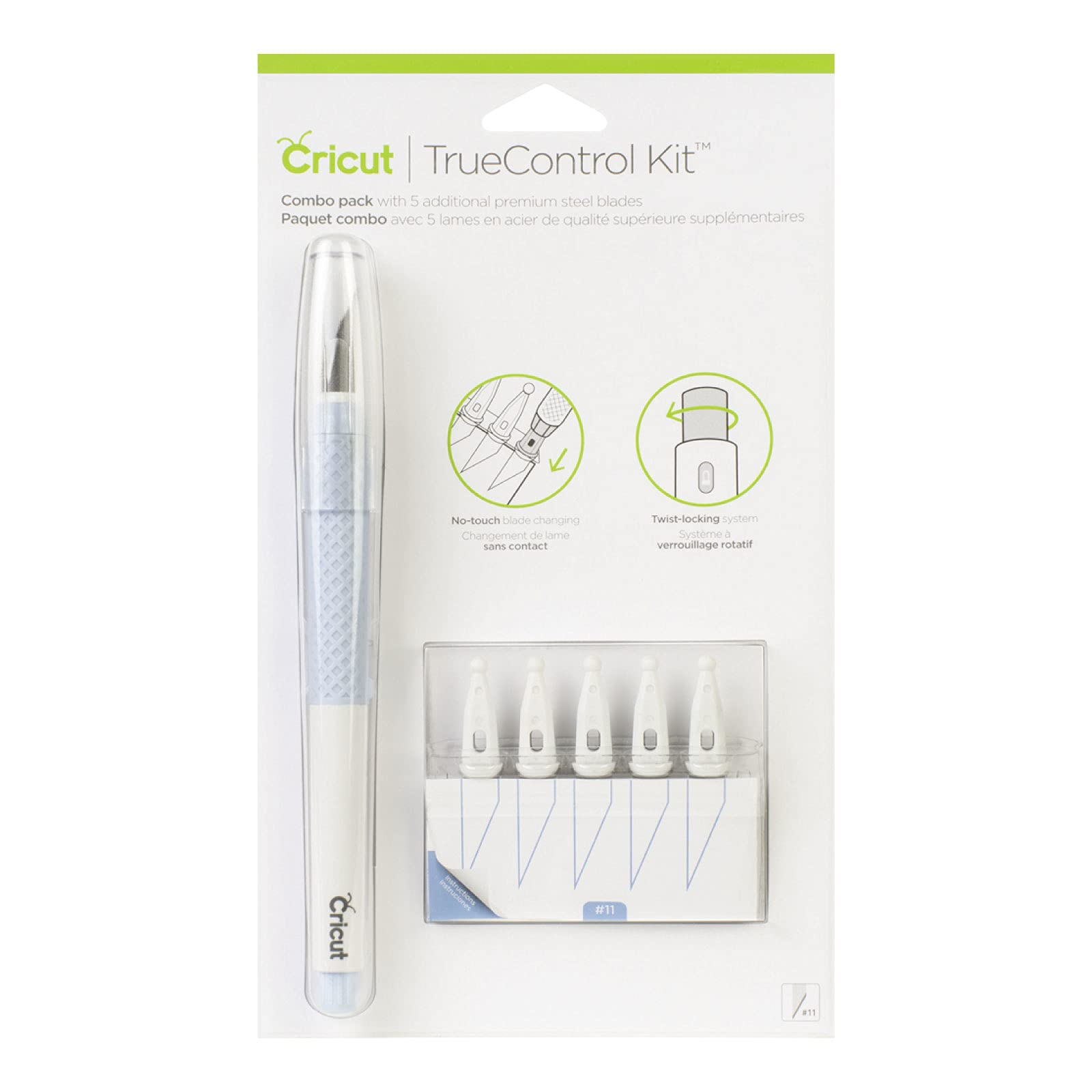 Kit De Cuchillos Cricut Truecontrol 2004843 Con 5 Hojas De Repuesto, Color Azul - Venta Internacional.