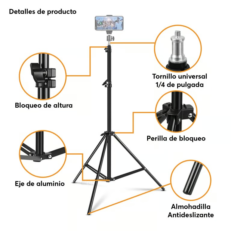 Foto 6 | Aro de Luz Led 12 Pulgadas RGB con Tripié de 2 Metros