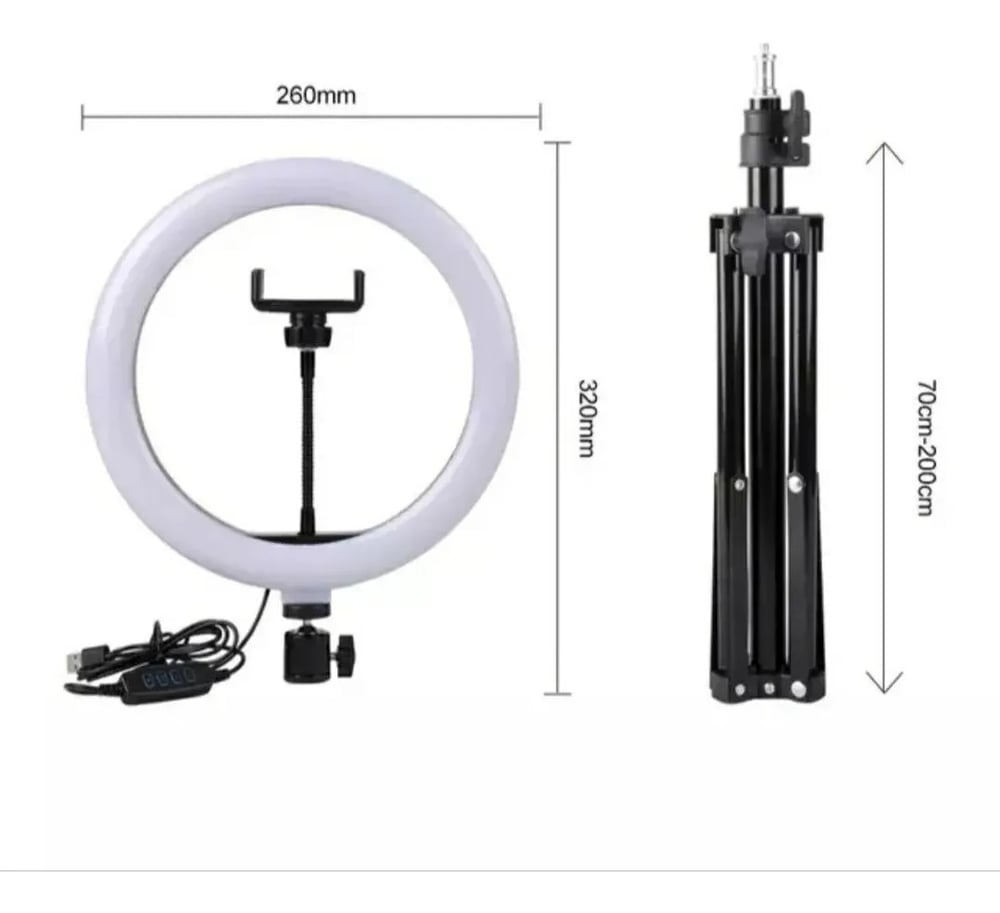 Foto 3 pulgar | Ring Light + Trípode De 26 Cm Para Fotografía Y Vídeo - Venta Internacional.