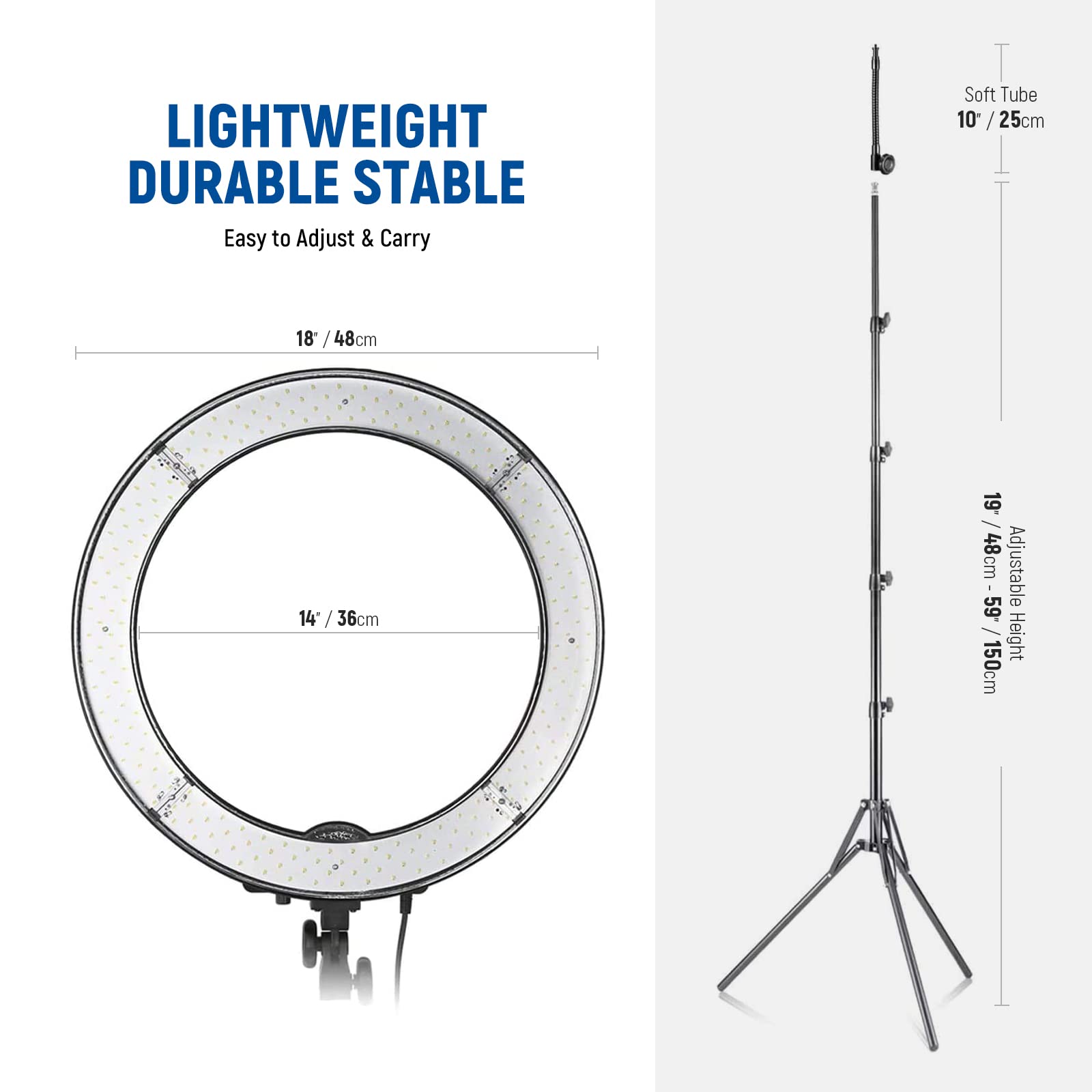Foto 4 | Ring Light Neewer Rl-18 53 W Cri 95+ Con Soporte Para Maquillaje - Venta Internacional.